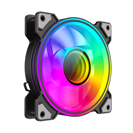 Gamemax Case Fan | DUAL RING INFINITY BK | Black - Image 5