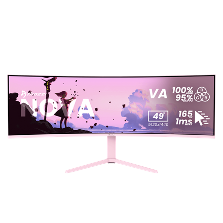 Arozzi Nova | 49 " | VA | 32:9 | 165 Hz | 4 ms | 5120 x 1440 pixels | 350 cd/m² | HDMI ports quantity 2 | Pink - Image 3