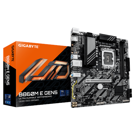 Gigabyte B860M E GEN5 | Processor family Intel | Processor socket LGA1851 | DDR5 | Number of SATA connectors 4 | Supported hard disk drive interfaces SATA, M.2 - Image 2