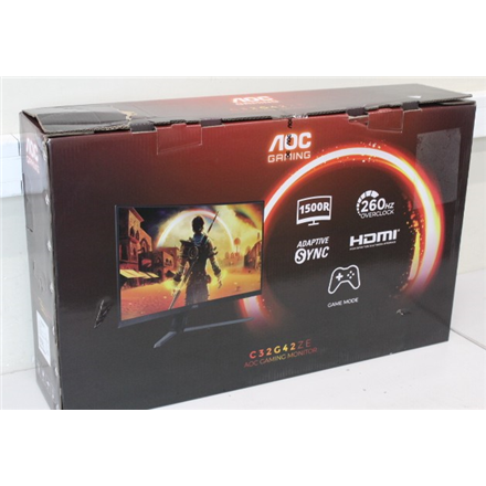 AOC SALE OUT. C32G42ZE | 31.5 " | VA | FHD | 16:9 | 260 Hz | 4 ms | 1920 x 1080 pixels | 300 cd/m² | HDMI ports quantity 1 | Black | Warranty 36 month(s) | DAMAGED PACKAGING - Image 4