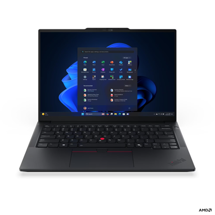 Lenovo ThinkPad E14 G7 AMD | Black | 14 " | IPS | 1920 x 1200 pixels | WUXGA | Anti-glare | AMD Ryzen 5 | 230 | 16 GB | SODIMM DDR5 | Solid-state drive capacity 512 GB | AMD Radeon 760M Graphics | Windows 11 Pro | 802.11ax | Bluetooth version 5.3 | Keyboard language Nordic | Keyboard backlit | Warranty 36 month(s) | Battery warranty 12 month(s) - Image 2