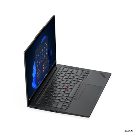 Lenovo ThinkPad E14 G7 AMD | Black | 14 " | IPS | 1920 x 1200 pixels | WUXGA | Anti-glare | AMD Ryzen 5 | 230 | 16 GB | SODIMM DDR5 | Solid-state drive capacity 512 GB | AMD Radeon 760M Graphics | Windows 11 Pro | 802.11ax | Bluetooth version 5.3 | Keyboard language Nordic | Keyboard backlit | Warranty 36 month(s) | Battery warranty 12 month(s) - Image 4