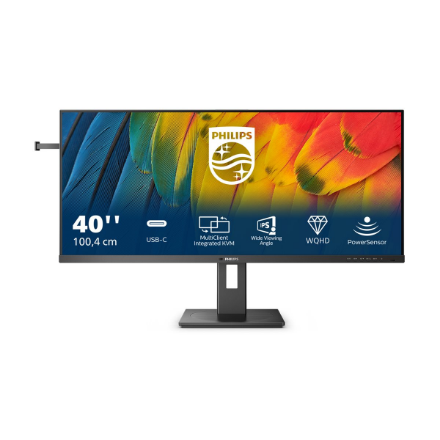 Philips | USB-C Hub Monitor | 40B1U5600/00 | 40 " | IPS | WQHD | 21:9 | 120 Hz | 4 ms | 3440 x 1440 | 500 cd/m² | HDMI ports quantity 1 | Black - Image 3