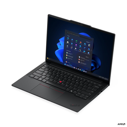 Lenovo ThinkPad E14 G7 AMD | Black | 14 " | IPS | 1920 x 1200 pixels | WUXGA | Anti-glare | AMD Ryzen 5 | 230 | 16 GB | SODIMM DDR5 | Solid-state drive capacity 512 GB | AMD Radeon 760M Graphics | Windows 11 Pro | 802.11ax | Bluetooth version 5.3 | Keyboard language Nordic | Keyboard backlit | Warranty 36 month(s) | Battery warranty 12 month(s) - Image 3