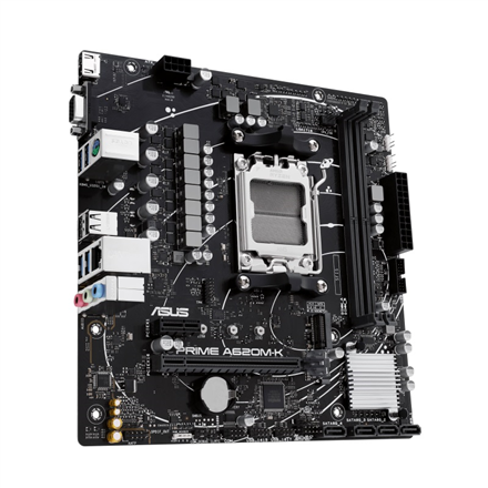 Asus | PRIME A620M-K | Processor family AMD | Processor socket AM5 | DDR5 DIMM | Memory slots 2 | Supported hard disk drive interfaces SATA, M.2 | Number of SATA connectors 4 | Chipset AMD A620 | micro-ATX - Image 6