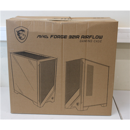 SALE OUT. MSI MAG FORGE 321R AIRFLOW | MSI | PC Case | MAG FORGE 321R AIRFLOW | Side window | Black | Mid-Tower | DAMAGED PACKAGING | ATX - Image 2
