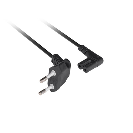 Lanberg CEE 7/16 to IEC 320 C7 Euro (radio) power cord 3m angled VDE | CA-C7CA-12CC-0030-BK - Image 4