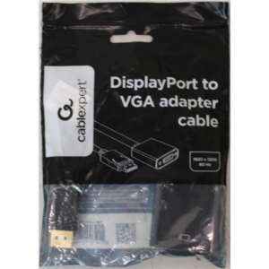 SALE OUT. Gembird DisplayPort to VGA adapter cable Black | Gembird Adapter cable | DisplayPort | VGA | DAMAGED PACKAGING