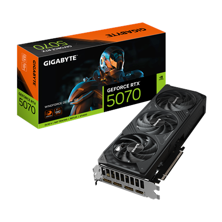 Gigabyte GeForce RTX 5070 WINDFORCE OC SFF 12G | NVIDIA | 12 GB | GeForce RTX 5070 | HDMI ports quantity 1 | PCI-E 5.0 - Image 2