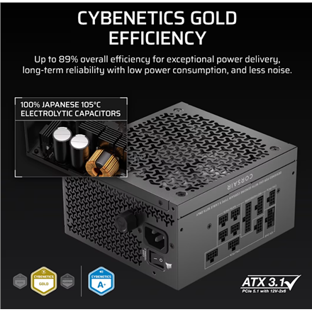 Corsair Fully Modular ATX Power Supply (EU) | RM850x SHIFT | 850 W | Black - Image 7