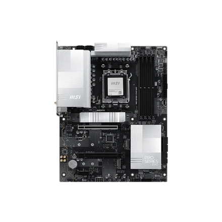 MSI PRO X870E-S EVO WIFI | Processor family AMD | Processor socket AM5 | DDR5 | Supported hard disk drive interfaces SATA, M.2 | Number of SATA connectors 4 - Image 2