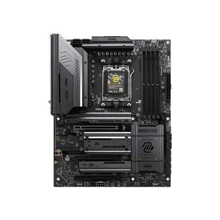 MSI MAG X870E TOMAHAWK MAX WIFI | Processor family AMD | Processor socket AM5 | DDR5 | Supported hard disk drive interfaces SATA, M.2 | Number of SATA connectors 4 - Image 2