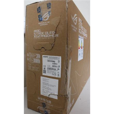 SALE OUT. ASUS ROG Strix XG27AQDMGR Gaming Monitor 27" 2560x1440/16:9/275cd/m2/0.03ms Dispaly port, HDMI, USB_C, Headphone port | Asus ROG Strix XG27AQDMGR | 26.5 " | WOLED | 16:9 | 240 Hz | 0.03 ms | 2560 x 1440 pixels | 1300 cd/m² | HDMI ports quantity 2 | Warranty 36 month(s) | DAMAGED PACKAGING - Image 3