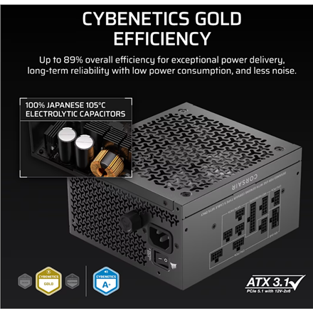 Corsair Fully Modular ATX Power Supply (EU) | RM750x SHIFT | 750 W | Black - Image 7