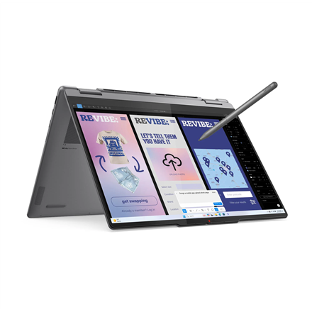 Lenovo | Yoga 7 2-in-1 14ILL10 Intel | Luna Grey | 14 " | OLED | Touchscreen | WUXGA | 1920 x 1200 pixels | Intel Core Ultra 7 | 256V | 16 GB | Soldered LPDDR5X | Solid-state drive capacity 512 GB | Intel Arc Graphics 140V | Windows 11 Home | 802.11be | Bluetooth version 5.4 | Keyboard language English | Keyboard backlit | Warranty 24 month(s) | Battery warranty 12 month(s) - Image 3