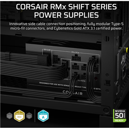 Corsair Fully Modular ATX Power Supply (EU) | RM1000x SHIFT | 1000 W | Black - Image 3