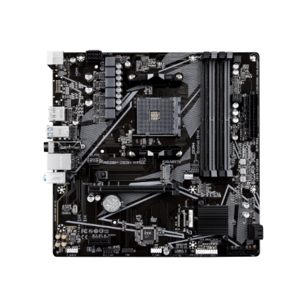 Gigabyte A520M DS3H WIFI6E | Processor family AMD | Processor socket AM4 | DDR4 | Supported hard disk drive interfaces SATA, M.2 | Number of SATA connectors 4 - Image 2