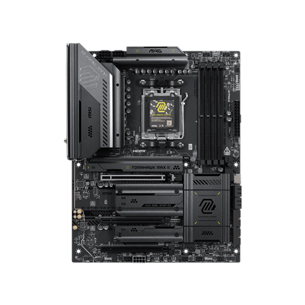 MSI MAG B850 TOMAHAWK MAX WIFI II | Processor family AMD | Processor socket AM5 | DDR5 | Supported hard disk drive interfaces SATA, M.2 | Number of SATA connectors 4 - Image 2