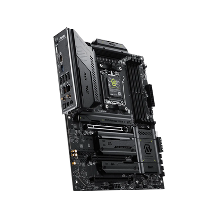 MSI MAG B850 TOMAHAWK MAX WIFI II | Processor family AMD | Processor socket AM5 | DDR5 | Supported hard disk drive interfaces SATA, M.2 | Number of SATA connectors 4 - Image 5
