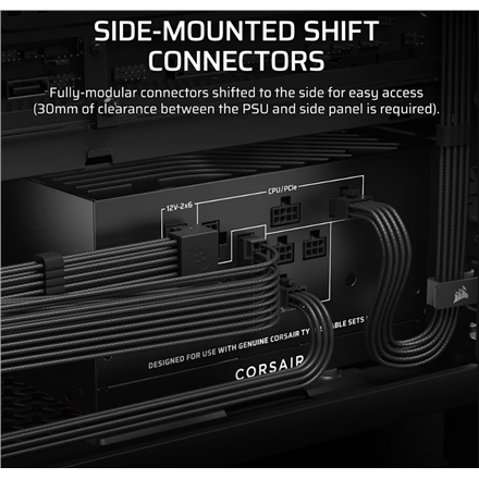 Corsair Fully Modular ATX Power Supply (EU) | RM750x SHIFT | 750 W | Black - Image 5