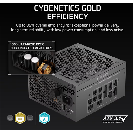 Corsair Fully Modular ATX Power Supply (EU) | RM1000x SHIFT | 1000 W | Black - Image 7