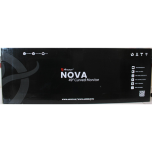 SALE OUT. Arozzi | Nova | 49 " | VA | 32:9 | 165 Hz | 4 ms | 5120 x 1440 pixels | 350 cd/m² | HDMI ports quantity 2 | Black | Warranty 24 month(s) | DAMAGED PACKAGING, MISSING KEY, STICKERS AND USB-C CABLE