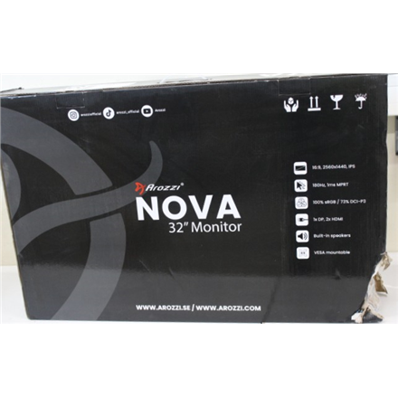SALE OUT. Arozzi Nova 32" IPS, 180Hz, Computer Monitor - Purple | SALE OUT. SALE OUT. Nova | 32 " | IPS | QHD | 16:9 | 180 Hz | 1 ms | 2560 x 1440 pixels | 300 cd/m² | HDMI ports quantity 2 | Purple | Warranty 24 month(s) | DAMAGED PACKAGING, SCRATCHED EDGES - Image 3