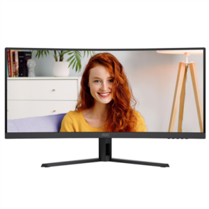 AOC CU34B3E | 34 " | VA | WQHD | 21:9 | 120 Hz | 4 ms | 3440 x 1440 pixels | 300 cd/m² | HDMI ports quantity 1 | Black