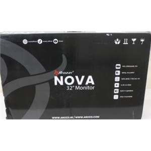 SALE OUT. Arozzi Nova 32" IPS, 180Hz, Computer Monitor - Purple | SALE OUT. SALE OUT. Nova | 32 " | IPS | QHD | 16:9 | 180 Hz | 1 ms | 2560 x 1440 pixels | 300 cd/m² | HDMI ports quantity 2 | Purple | Warranty 24 month(s) | DAMAGED PACKAGING, SCRATCHED EDGES