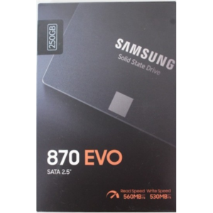 SALE OUT. Samsung | SSD | 870 EVO | 250 GB | SSD form factor 2.5" | Solid-state drive interface SATA III | Read speed 560 MB/s | Write speed 530 MB/s | DAMAGED PACKAGING