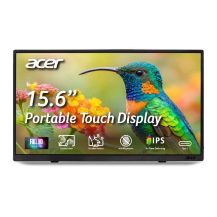 Acer | PM161QT bmiuux | 16 " | IPS | FHD | 16:9 | 60 Hz | 6 ms | 1920 x 1080 pixels | Touchscreen | 220 cd/m² | HDMI ports quantity 1 | Black - Image 3