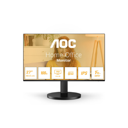 AOC | 27B3HA2 | 27 " | IPS | 16:9 | 100 Hz | 1 ms | 1920 x 1080 pixels | 250 cd/m² | HDMI ports quantity 1 | Black | Warranty 24 month(s) - Image 2