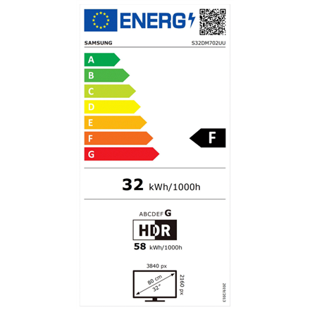 Samsung | LS32DM702UUXDU | 32 " | VA | 16:9 | 60 Hz | 4 ms | 3840 x 2160 pixels | 300 cd/m² | HDMI ports quantity 2 | Black - Image 2