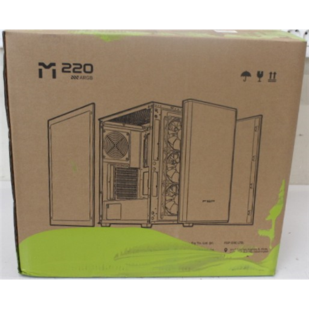 SALE OUT. FSP M220-BA ATX Mid Tower, USB 3.0x1, USB 2.0x2, 120mm ARGBx3 | FSP Case | M220-BA | Mid Tower | Black | DAMAGED PACKAGING - Image 2