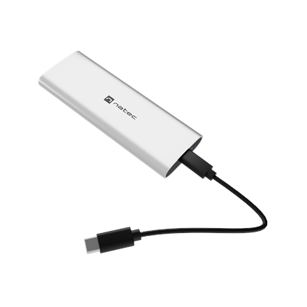 Natec | Rhino M.2 NVME Lite USB-C External, Gen 2 Steel Arctic Silver | Solid-state drive interface NVMe - Image 3