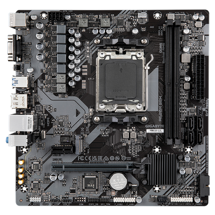 Gigabyte | A620M S2H 1.0 M/B | Processor family AMD | Processor socket AM5 | DDR5 DIMM | Memory slots 2 | Supported hard disk drive interfaces SATA, M.2 | Number of SATA connectors 4 | Chipset AMD A620 | Micro ATX - Image 4