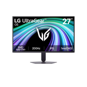 LG | 27G523B-B UltraGear G5 | 27 " | IPS | FHD | 16:9 | 200 Hz | 1 ms | 27 pixels | 300 cd/m² | HDMI ports quantity 2