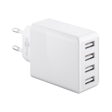 Goobay 44962 30 W USB-A Multiport Charger, White - Image 4
