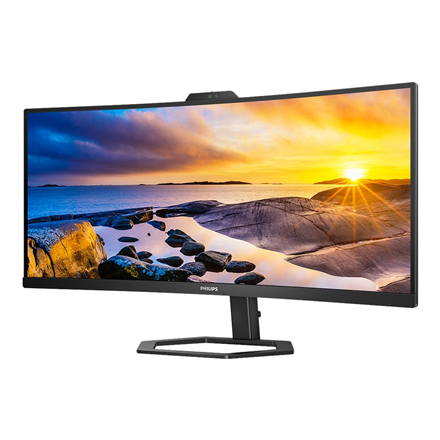 Philips | Monitor with Windows Hello Webcam | 34E1C5600HE/00 | 34 " | VA | 21:9 | 100 Hz | 4 ms | 3440 x 1440 pixels | 300 cd/m² | HDMI ports quantity 1 | Black | Warranty 36 month(s) - Image 4