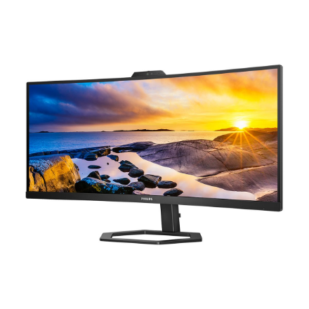 Philips | Monitor with Windows Hello Webcam | 34E1C5600HE/00 | 34 " | VA | 21:9 | 100 Hz | 4 ms | 3440 x 1440 pixels | 300 cd/m² | HDMI ports quantity 1 | Black | Warranty 36 month(s) - Image 5