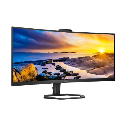 Philips | Monitor with Windows Hello Webcam | 34E1C5600HE/00 | 34 " | VA | 21:9 | 100 Hz | 4 ms | 3440 x 1440 pixels | 300 cd/m² | HDMI ports quantity 1 | Black | Warranty 36 month(s) - Image 7