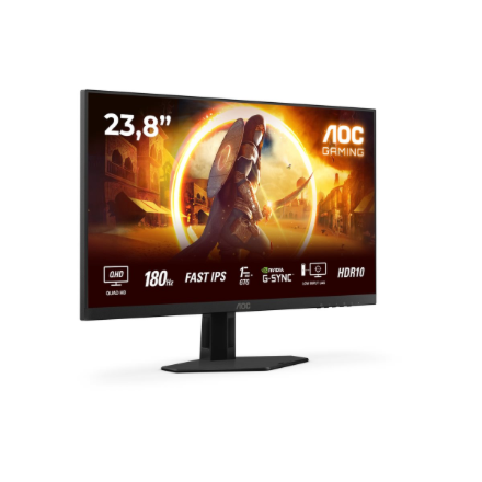 AOC | AGON Q24G4RE | 24 " | Fast IPS | QHD | 16:9 | 180 Hz | 1 ms | 2560 x 1440 pixels | 300 cd/m² | HDMI ports quantity 1 | Black - Image 6