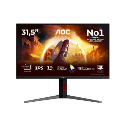 AOC | U32G4U | 32 " | Fast IPS | UHD | 16:9 | 160 Hz | 1 ms | 3840 x 2160 pixels | 450 cd/m² | HDMI ports quantity 2 | Black - Image 2