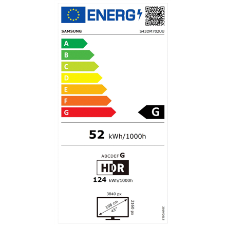 Samsung | LS43DM702UUXDU | 43 " | VA | 4K | 16:9 | 60 Hz | 4 ms | 3840 x 2160 pixels | 300 cd/m² | HDMI ports quantity 2 | Black - Image 6