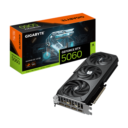 Gigabyte GeForce RTX 5060 GAMING OC V2 8G | NVIDIA | 8 GB | GeForce RTX 5060 | GDDR7 | HDMI ports quantity 1 | PCI-E 5.0 - Image 2