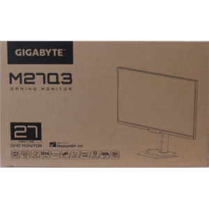 SALE OUT. Gigabyte Gaming Monitor 27" M27Q3 EK | SALE OUT. | Gigabyte M27Q3 EK | 27 " | IPS | QHD | 300 Hz | 1 ms | 2560 x 1440 pixels | 400 cd/m² | HDMI ports quantity 2 | Warranty 36 month(s) | DAMAGED INNER PACKAGING, DEMO