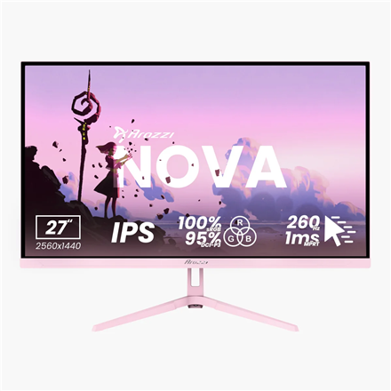 Arozzi | Nova | 27 " | IPS | QHD | 16:9 | 260 Hz | 1 ms | 2560 x 1440 pixels | 350 cd/m² | HDMI ports quantity 2 | Pink - Image 3