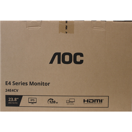 SALE OUT. AOC 24E4CV 23.8“ IPS 1920x1080/300cd/m²/4ms/DisplayPort HDMI Headphone out | SALE OUT. | AOC | 24E4CV | 23.8 " | IPS | FHD | 16:9 | 120 Hz | 4 ms | 1920 x 1080 pixels | 300 cd/m² | Black | Warranty 36 month(s) | DAMAGED PACKAGING - Image 5
