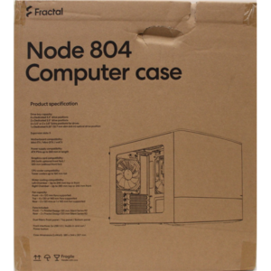 SALE OUT. Fractal Design Node 804 Black - Window | Fractal Design NODE 804 | Side window | 2 - USB 3.0Audio in/outPower button with LED (white)HDD activity LED (white) | Micro ATX | Black | DAMAGED PACKAGING