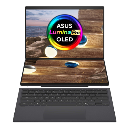 Asus Zenbook Duo UX8407AA-SN094X | Moher Gray | 14 " | OLED | Touchscreen | 2.8K | 2880 x 1800 pixels | Anti-Reflective | Intel Core Ultra 9 | 378H | 32 GB | LPDDR5X | Solid-state drive capacity 2000 GB | Intel Arc Graphics | Windows 11 Home | 802.11be | Bluetooth version 5.4 | Keyboard language US international | Keyboard backlit | Warranty 24 month(s) | Battery warranty 12 month(s) - Image 4